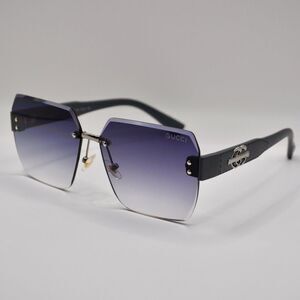 Gucci Women’s Rimless Sunglasses | Silver & Grey-Blue Gradient | New | No Box